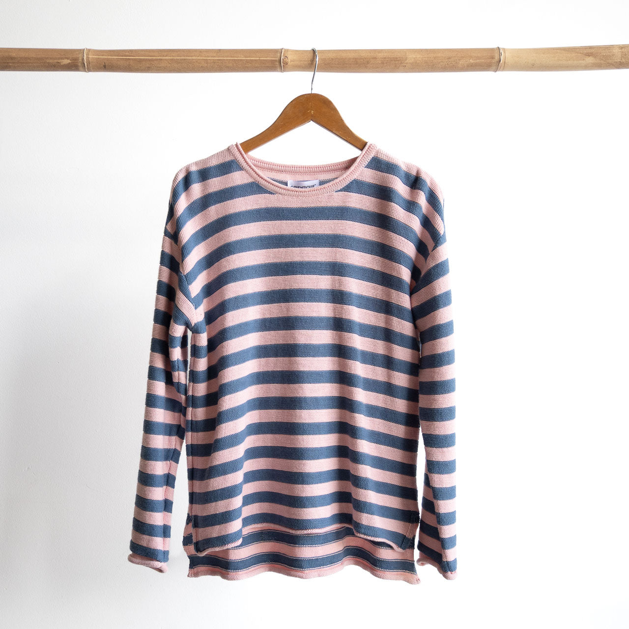 Organic Cotton Knit Jumper by Orientique - Stripe - 1328