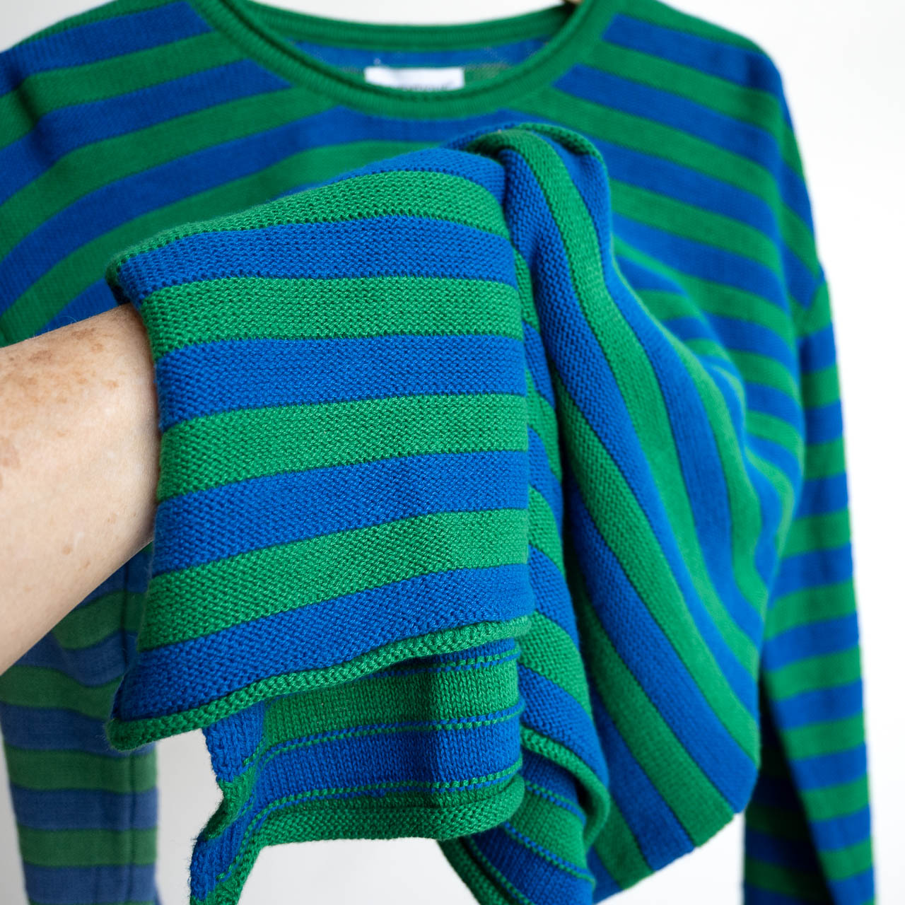 Organic Cotton Knit Jumper by Orientique - Stripe - 1328