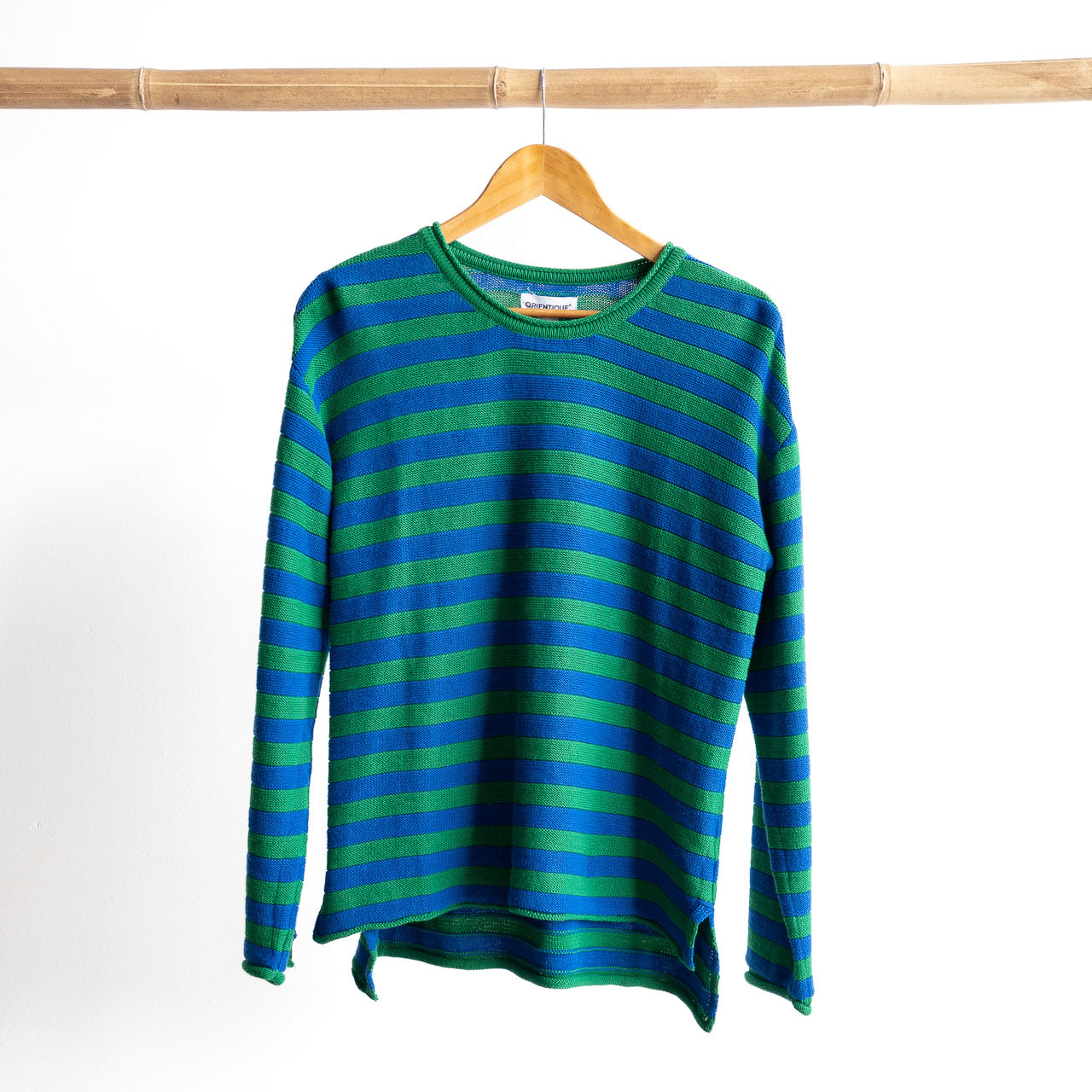 Organic Cotton Knit Jumper by Orientique - Stripe - 1328