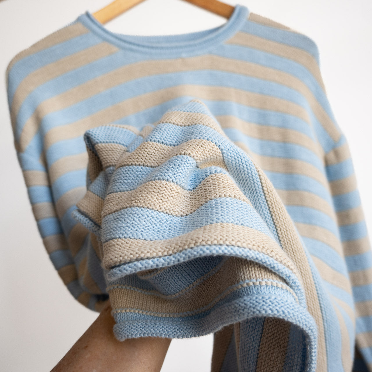 Organic Cotton Knit Jumper by Orientique - Stripe - 1328