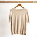 Organic Cotton Knit Short Sleeved Top by Orientique - 1344