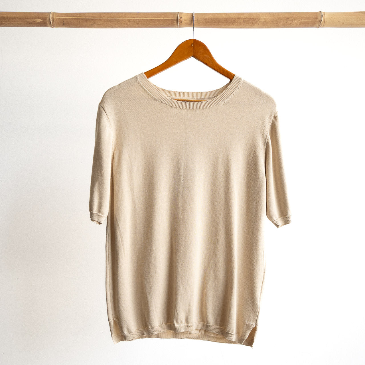 Organic Cotton Knit Short Sleeved Top by Orientique - 1344