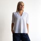 Broderie Pleat Blouse - 1362