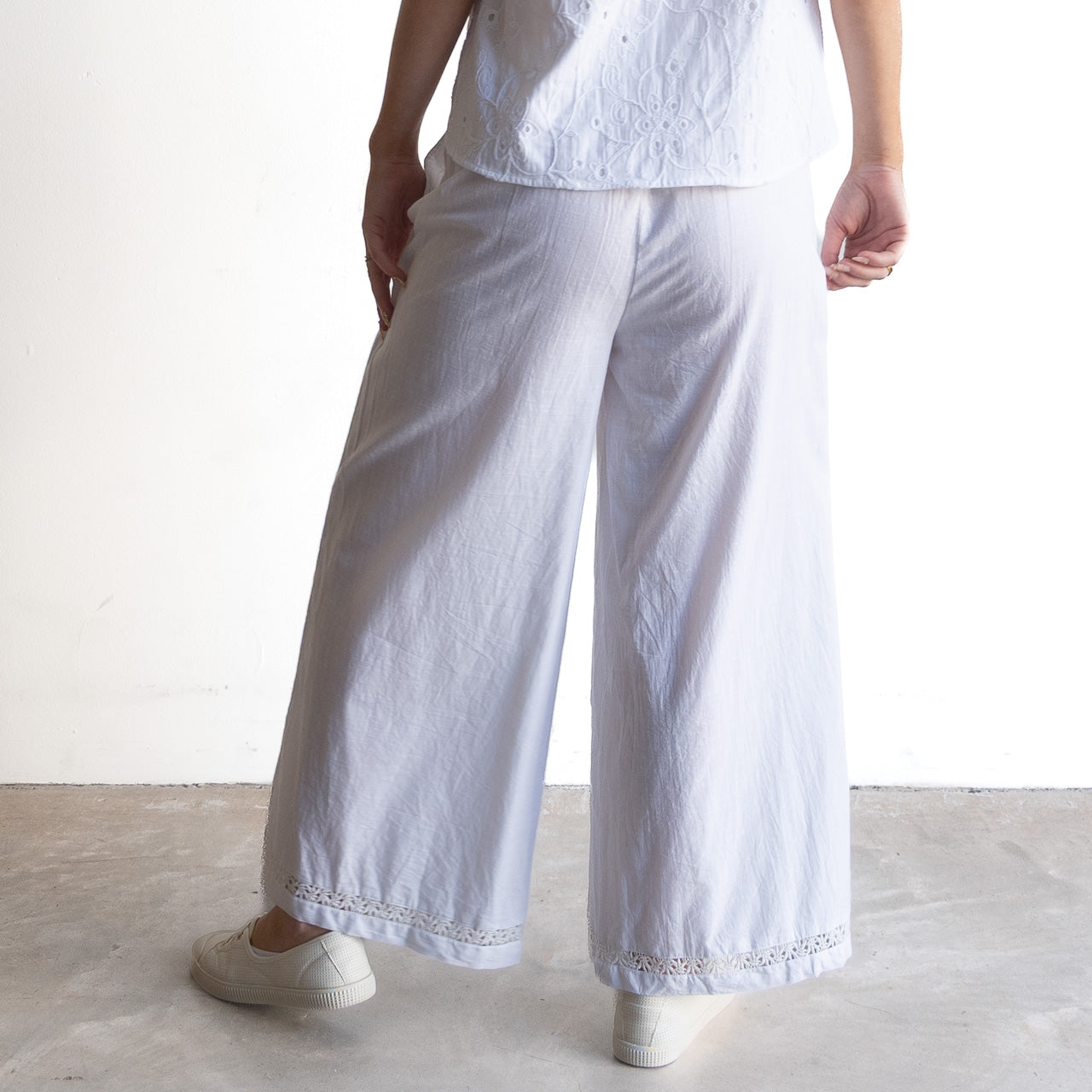 Organic Cotton Lace Edge Pant - 5626