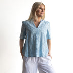 Broderie Pleat Blouse - 1362