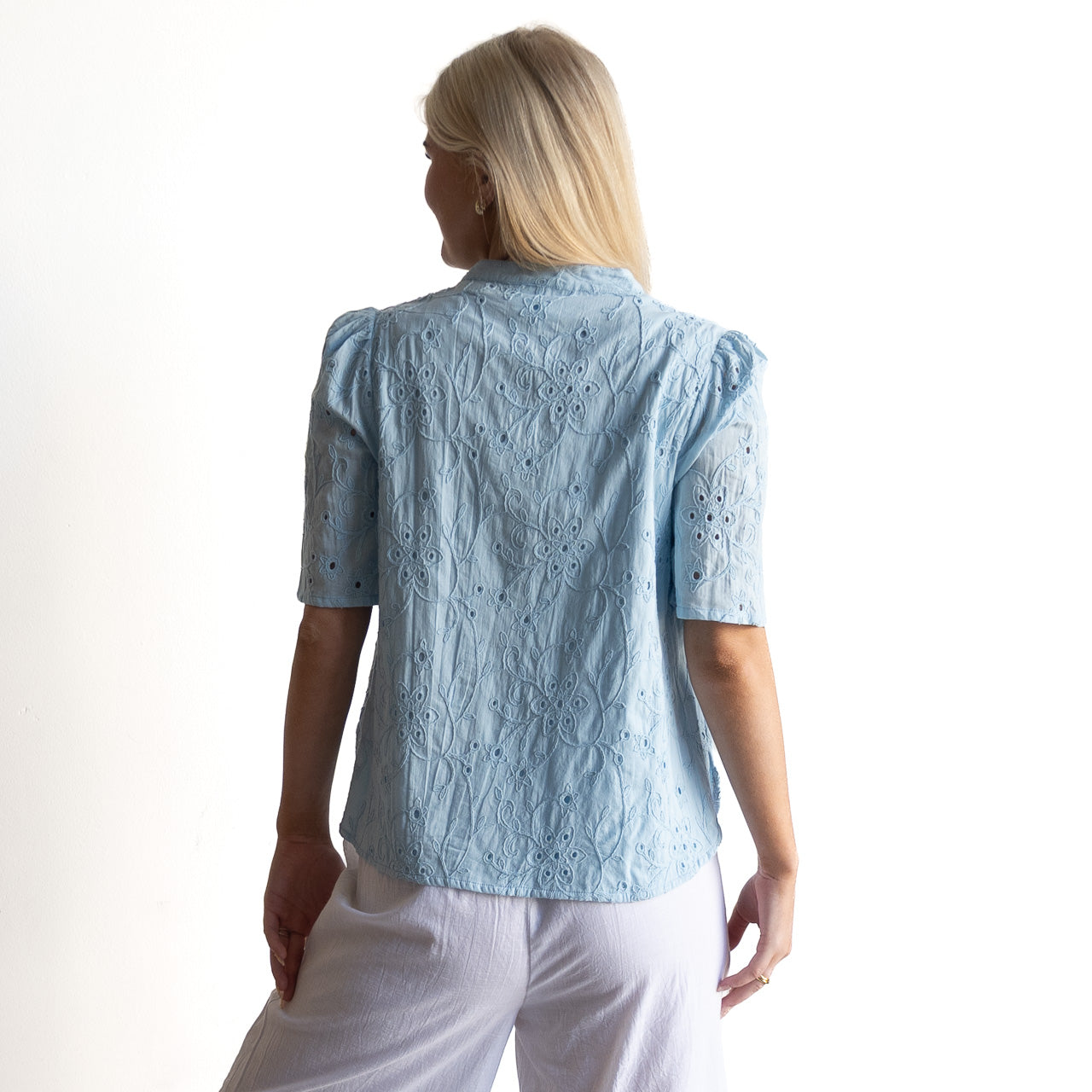 Broderie Pleat Blouse - 1362