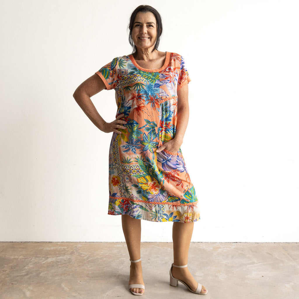 Orientique Shift Dress - Aruba - 91269