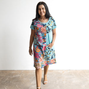 Orientique Shift Dress - Ikebana - 20140