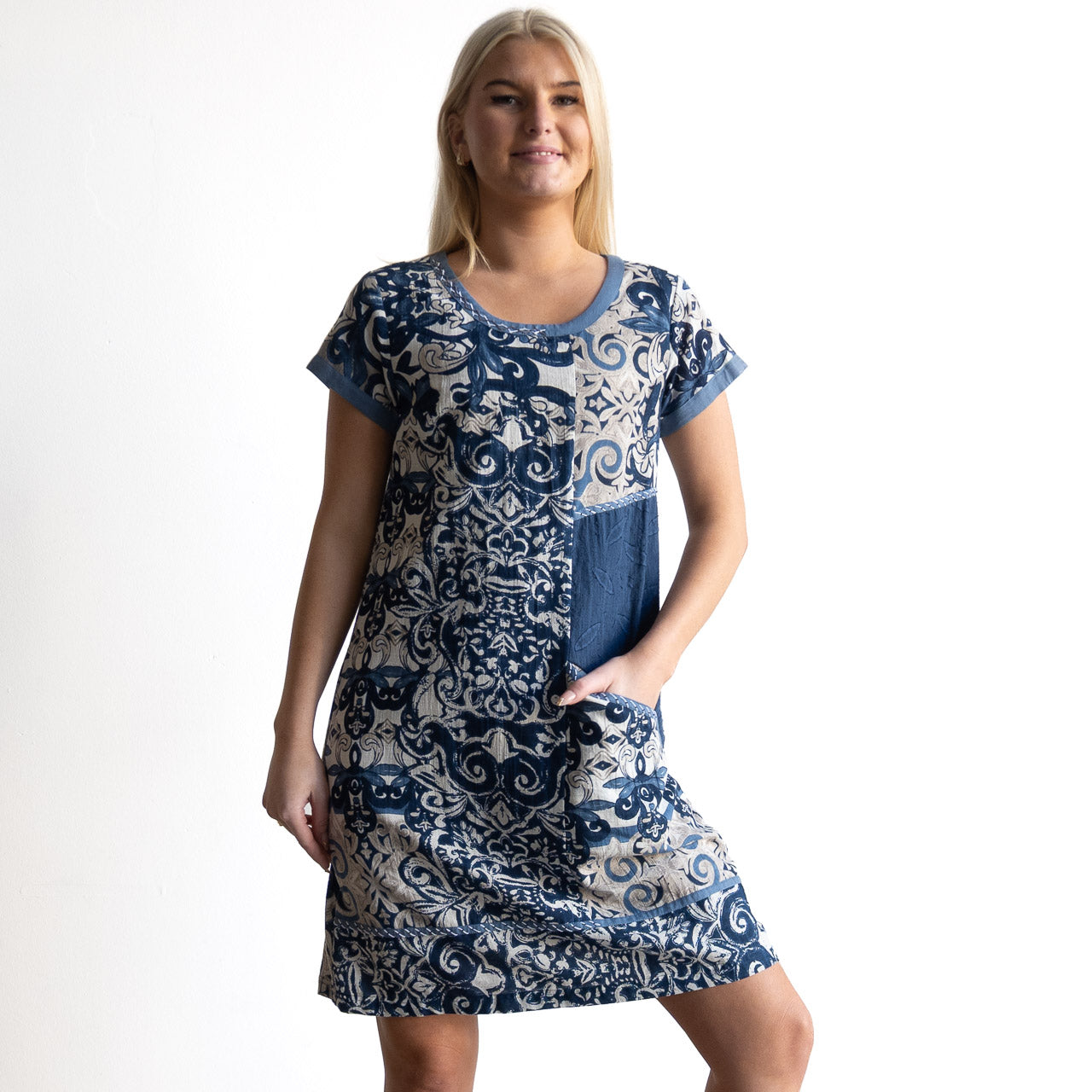 Orientique Shift Dress - Monaco - 21856