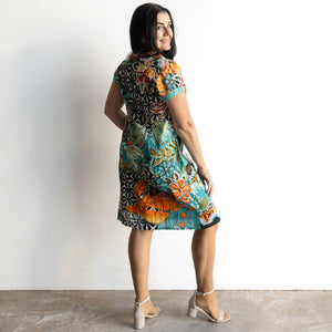 Orientique Shift Dress - Guaratiba - 61746