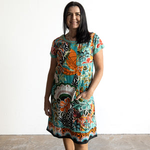 Orientique Shift Dress - Guaratiba - 61746