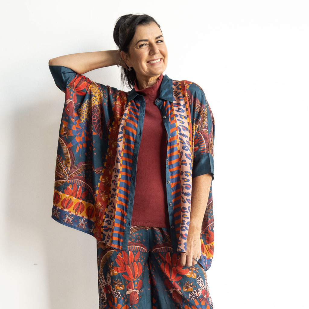 Oversize Cape Blouse by Escape - Pantanal - 42148