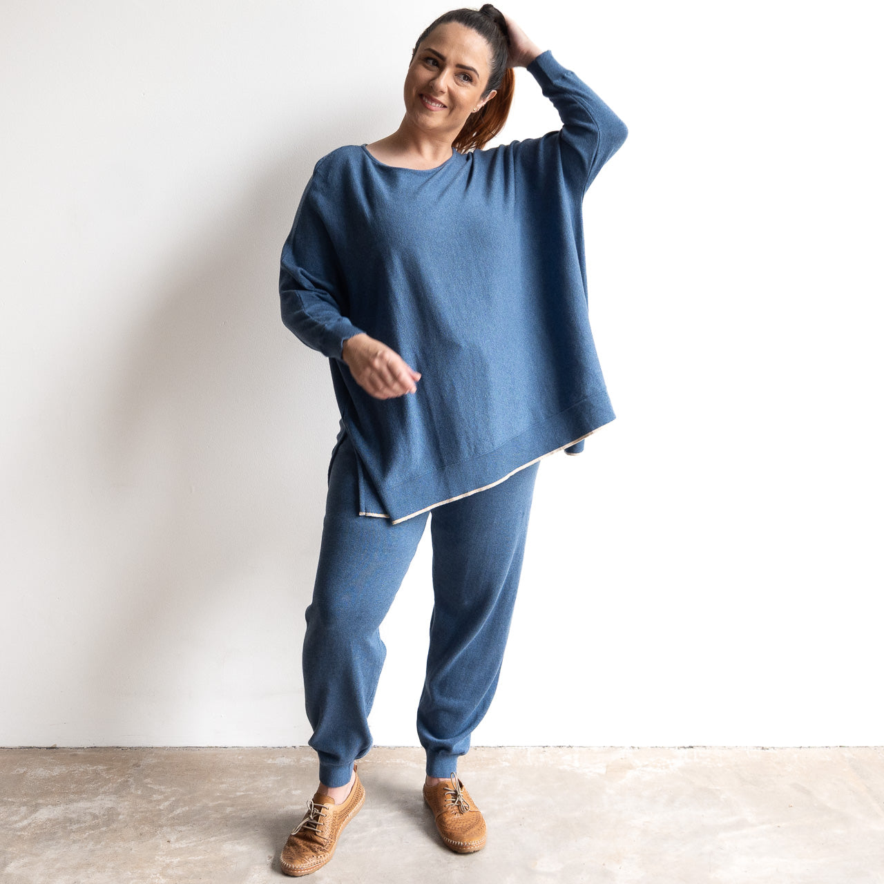 Oversized Cotton Knit Sweater by Orientique - 1326