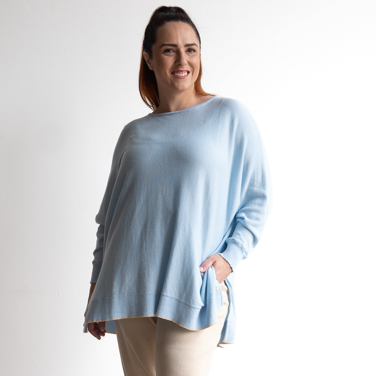 Oversized Cotton Knit Sweater by Orientique - 1326