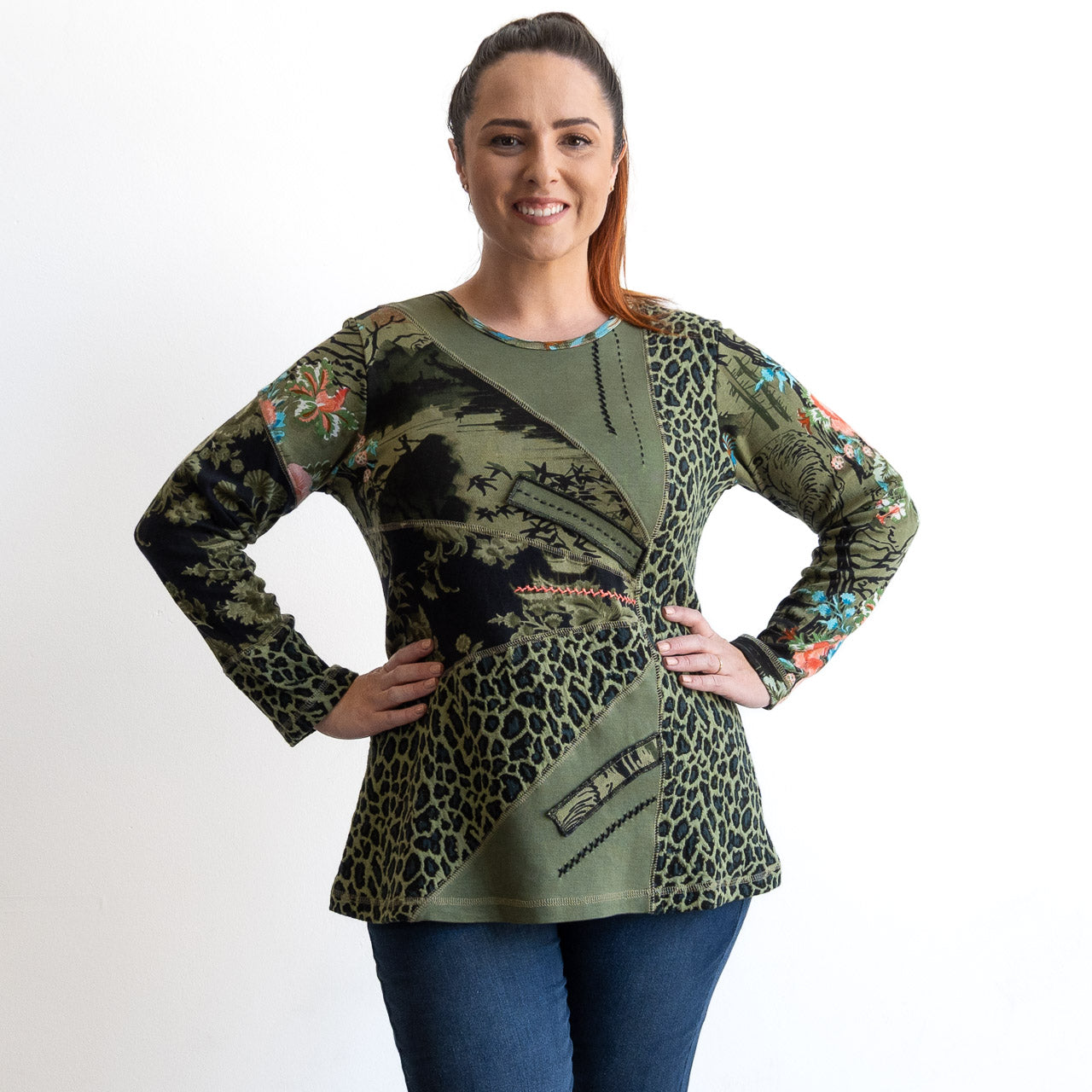 Panelled Winter T-Shirt by Orientique - Keqioa - 62807