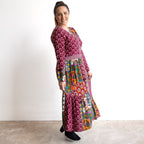 Patchwork Midi Shirt Dress by Orientique - Prato - 61770