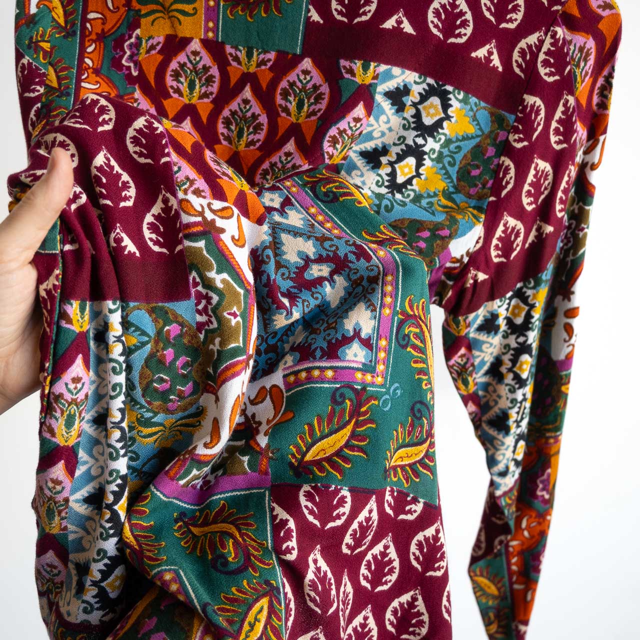 Pleat Button-through Tunic Blouse by Orientique - Prato - 62780