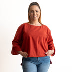 Petal Sleeve Blouse by KOBOMO Cotton Classics