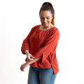 Petal Sleeve Blouse by KOBOMO Cotton Classics