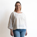 Petal Sleeve Blouse by KOBOMO Cotton Classics