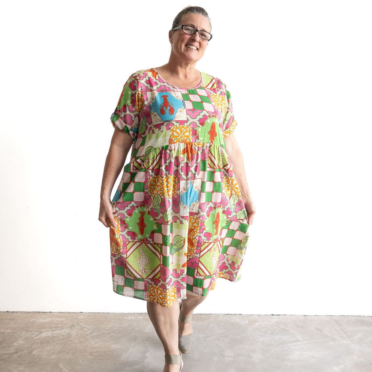 Picnic Perfect Smock Dress - Coastal Vacay