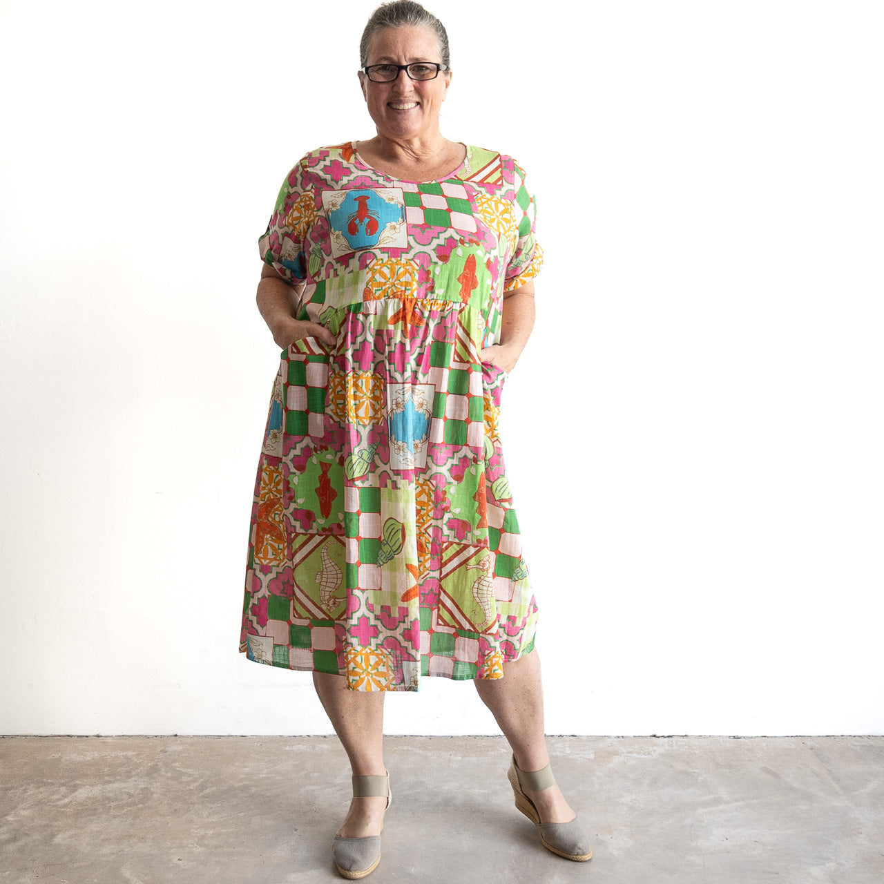 Picnic Perfect Smock Dress - Coastal Vacay