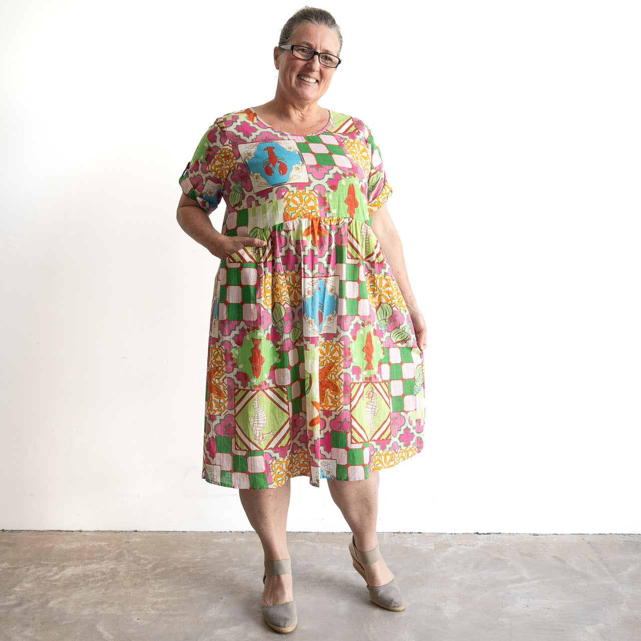 Picnic Perfect Smock Dress - Coastal Vacay