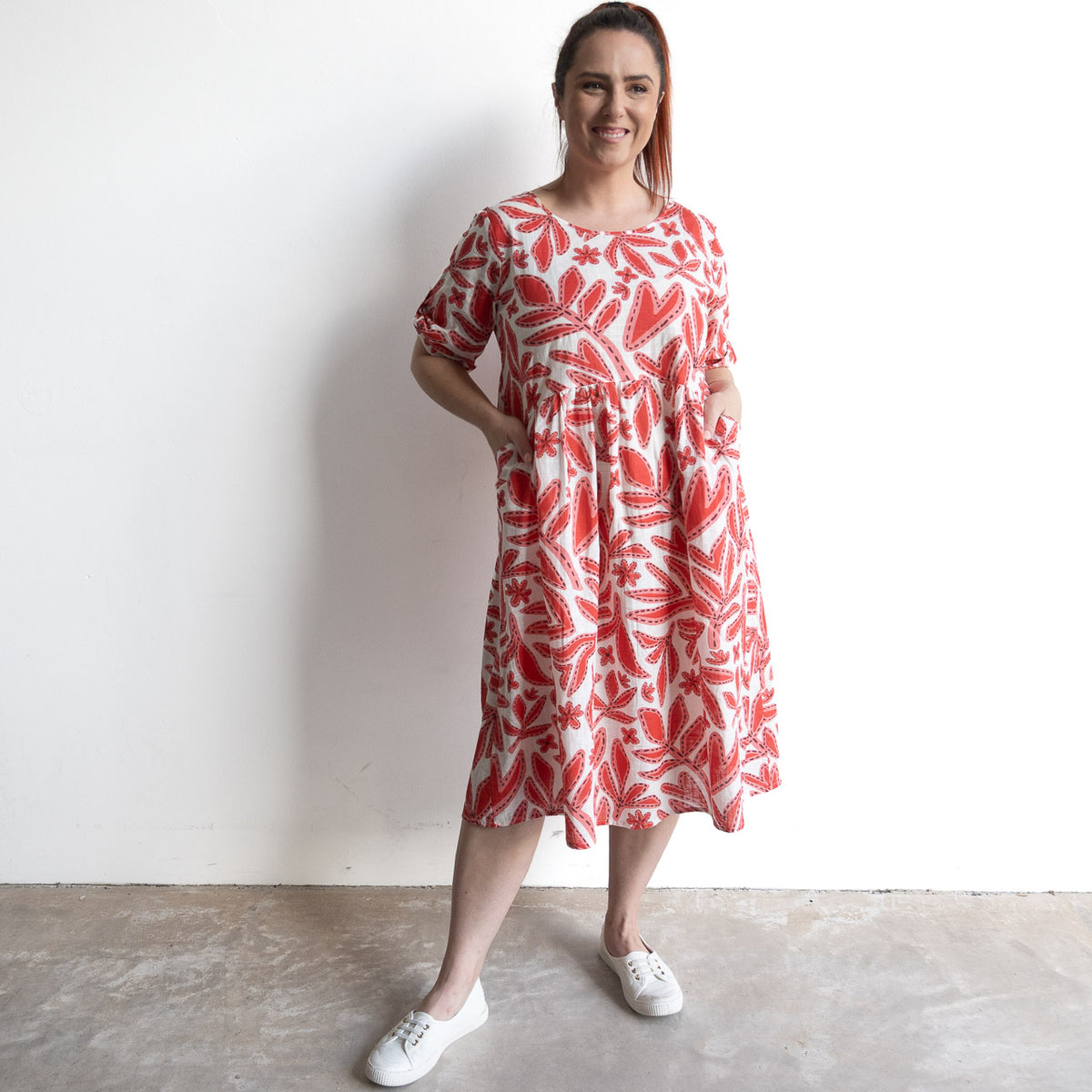 Picnic Perfect Smock Dress - Savannah Red