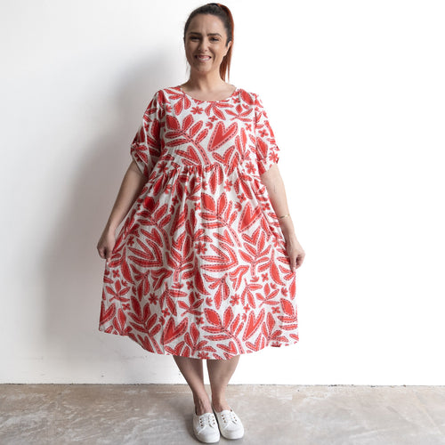 Picnic Perfect Smock Dress - Savannah Red