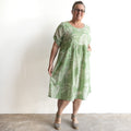 Picnic Perfect Smock Dress - Tropical Tribal Sage