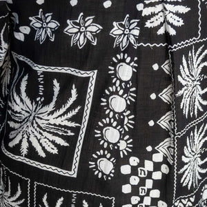 Picnic Perfect Smock Dress - Mono Patch Black