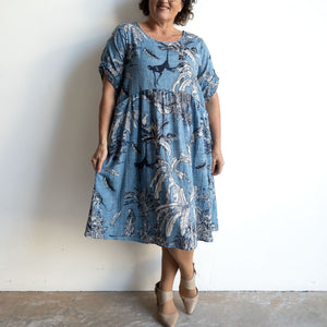 Picnic Perfect Smock Dress - Safari Chambray