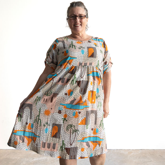Picnic Perfect Smock Dress - Greece