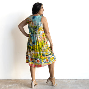 Pinafore Shift Dress by Orientique Australia - Amalfi - 30185
