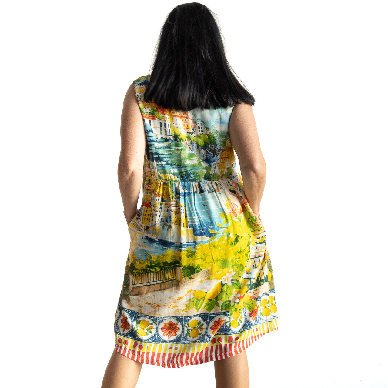 Pinafore Shift Dress by Orientique Australia - Amalfi - 30185