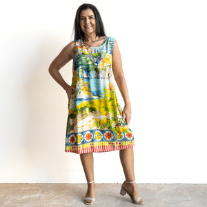 Pinafore Shift Dress by Orientique Australia - Amalfi - 30185