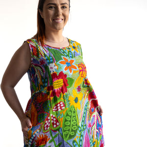 Pinafore Shift Dress by Orientique Australia - Ipanema - 40184