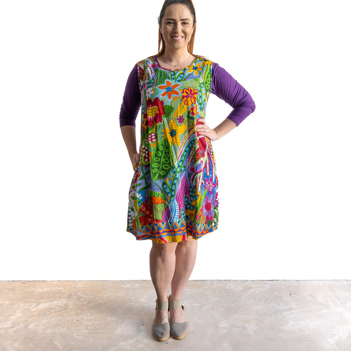 Pinafore Shift Dress by Orientique Australia - Ipanema - 40184