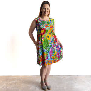 Pinafore Shift Dress by Orientique Australia - Ipanema - 40184