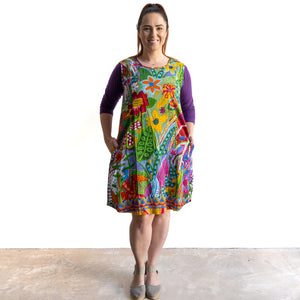 Pinafore Shift Dress by Orientique Australia - Ipanema - 40184