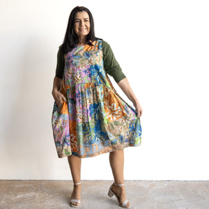 Pinafore Smock Dress by Orientique Australia - Miramar - 81349