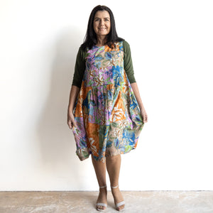 Pinafore Smock Dress by Orientique Australia - Miramar - 81349