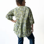 Pintuck Blouse Top - Botanical