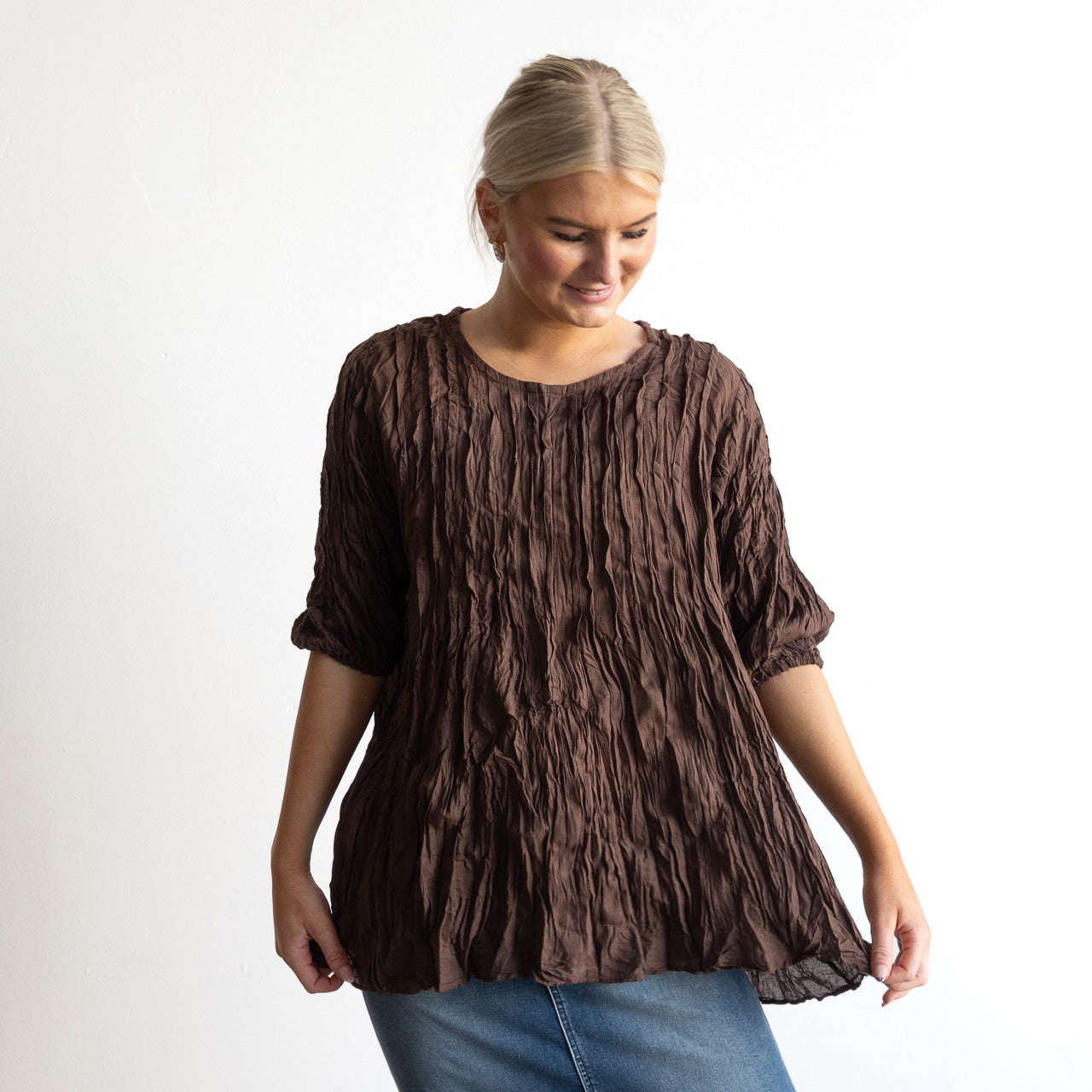 Pintuck Blouse Top