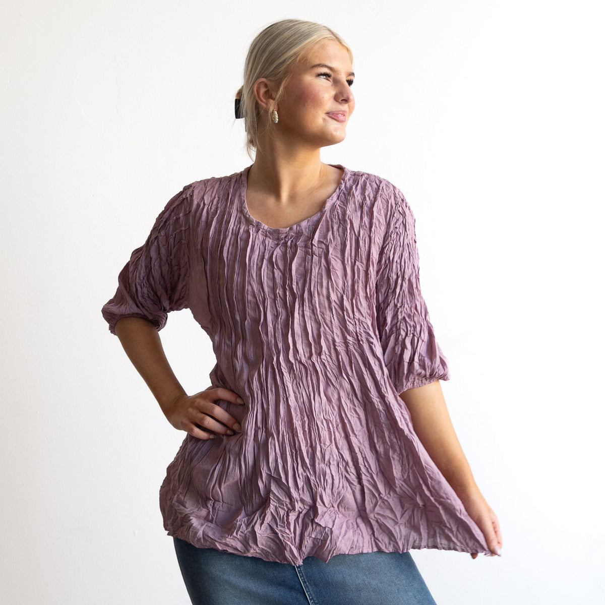 Pintuck Blouse Top