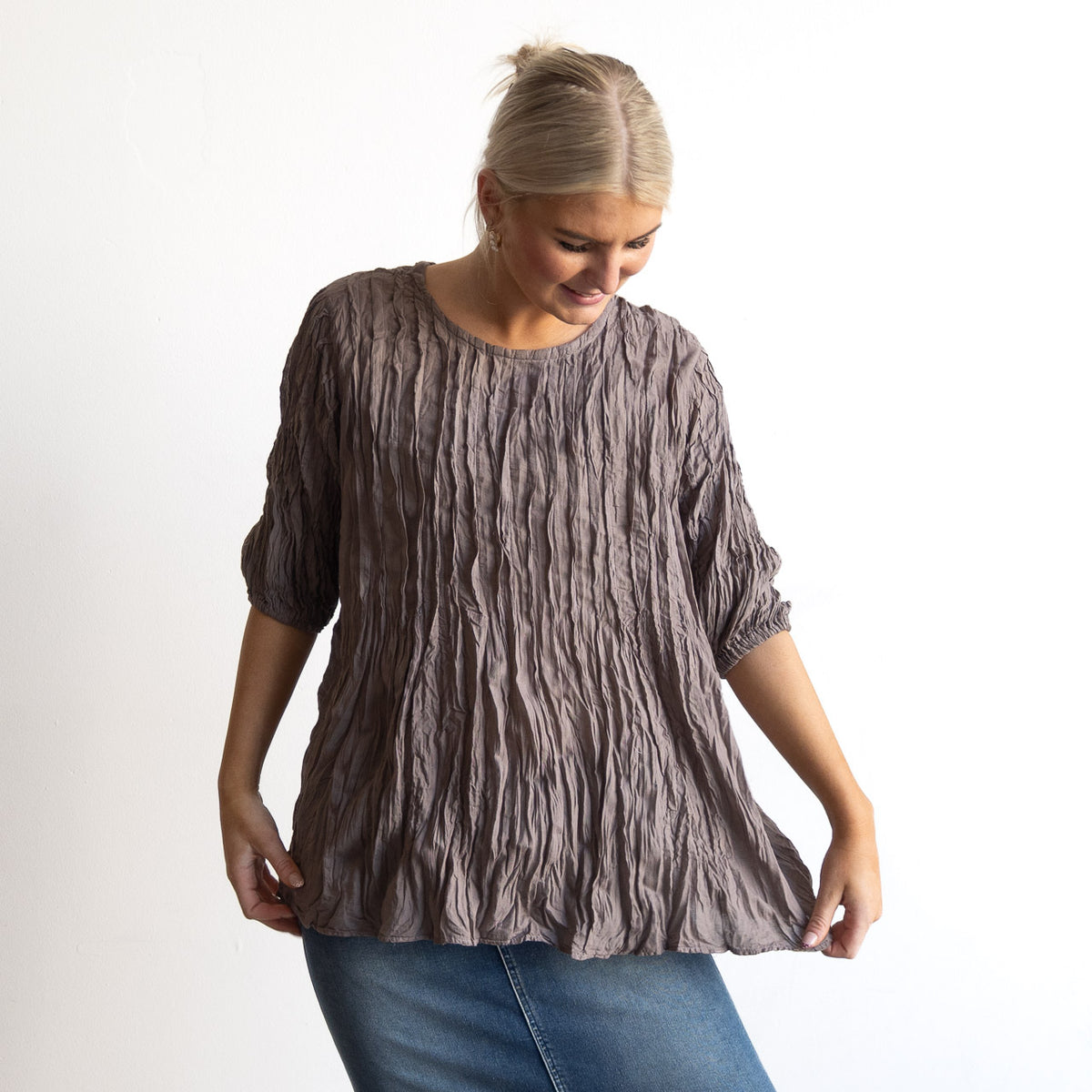 Pintuck Blouse Top