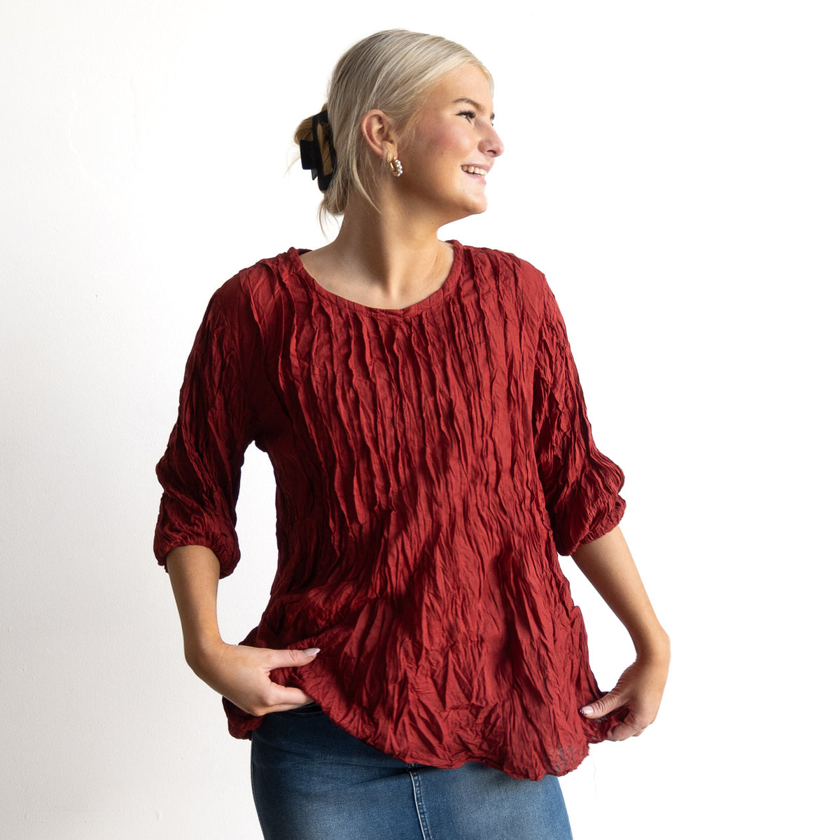 Pintuck Blouse Top