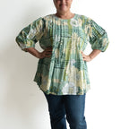 Pintuck Blouse Top - Petal & Plaid