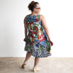 Pintuck Smock Dress - Greek Island Blue