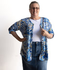 Pleat Button-through Tunic Blouse - 50 Years Oriental - 32518